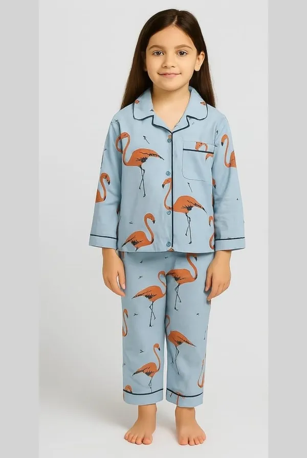 Blue_Cotton_Printed_Nightwear_For_Girls