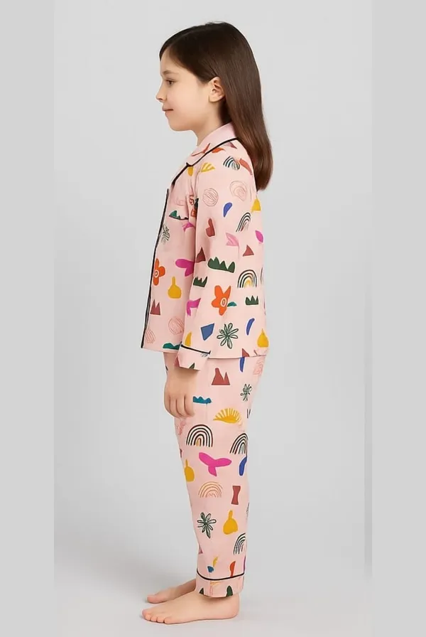 Multicolor_Cotton_Printed_Nightwear_For_Girls