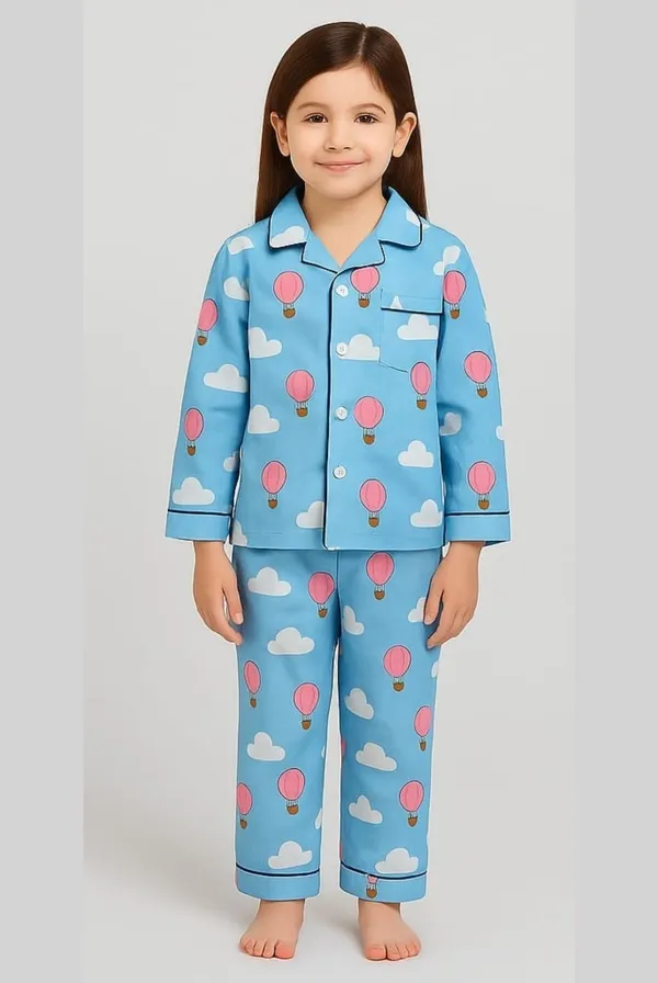 Blue_Cotton_Printed_Nightwear_For_Girls