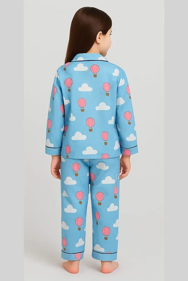 Blue_Cotton_Printed_Nightwear_For_Girls