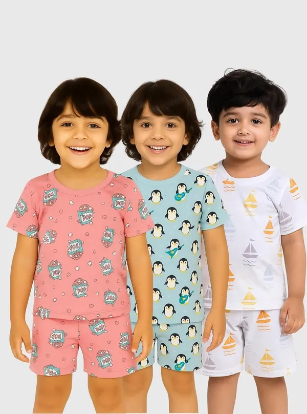 Multicolor_Cotton_Printed_Nightwear_For_Boys_Pack_Of_3