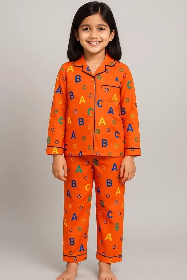 Orange_Cotton_Printed_Full_Sleeve_Nightwear_For_Girls