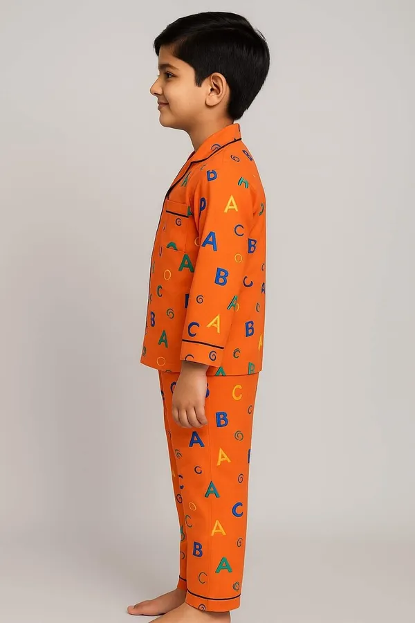 Orange_Cotton_Relaxed_Fit_Printed_Nightwear_For_Boys