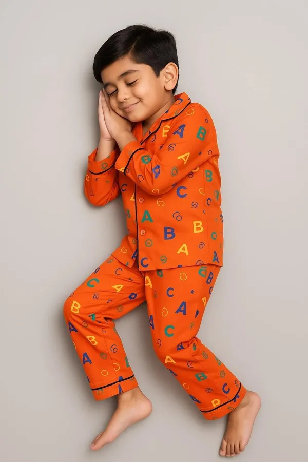 Orange_Cotton_Relaxed_Fit_Printed_Nightwear_For_Boys