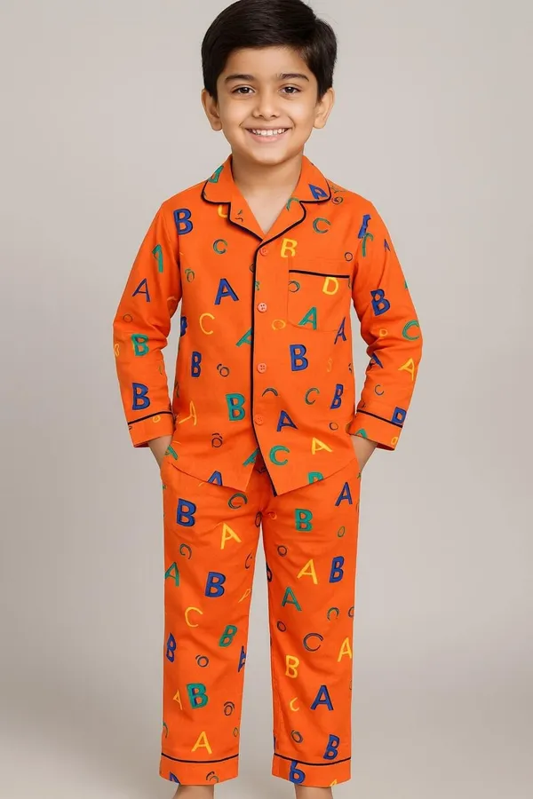 Orange_Cotton_Printed_Nightwear_For_Boys