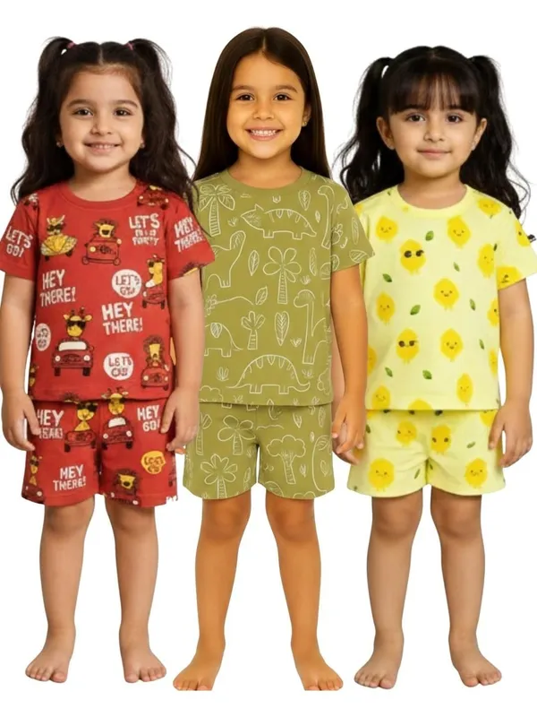 Multicolor_Cotton_Printed_Nightwear_For_Girls_Pack_Of_3