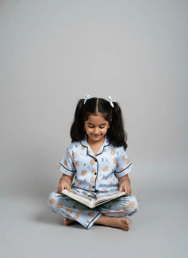 Blue_Cotton_Graphic_Print_Nightwear_For_Girls_Pack_Of_2