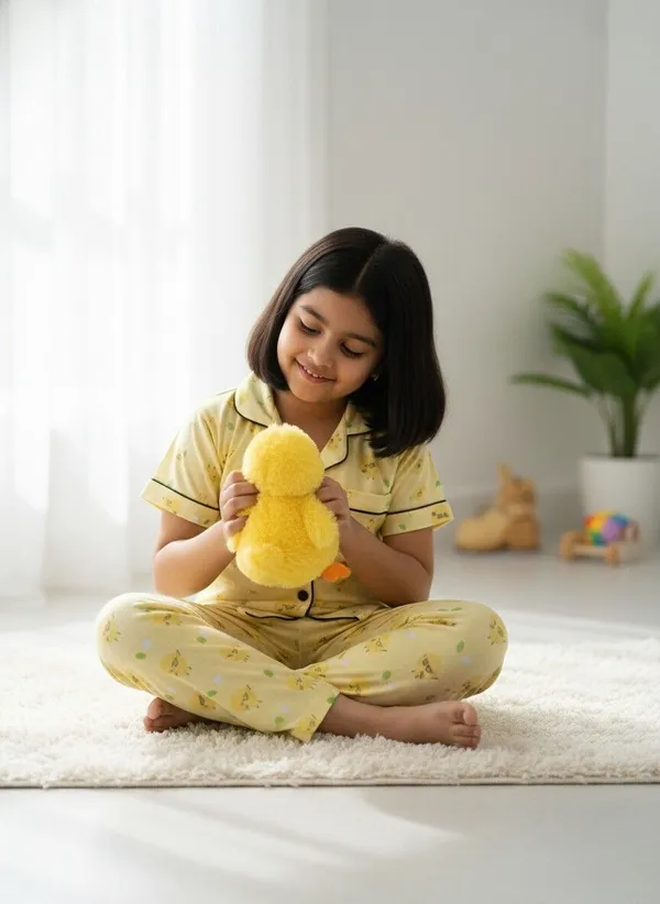 Yellow_Cotton_Printed_Nightwear_For_Girls_Pack_Of_2