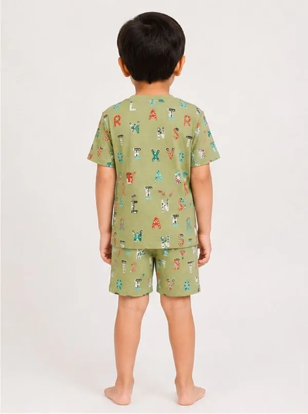 Green_Cotton_Printed_Half_Sleeve_Nightwear_For_Boys_Pack_Of_2