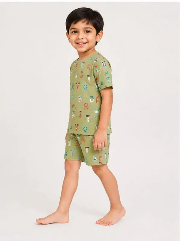 Green_Cotton_Printed_Half_Sleeve_Nightwear_For_Boys_Pack_Of_2