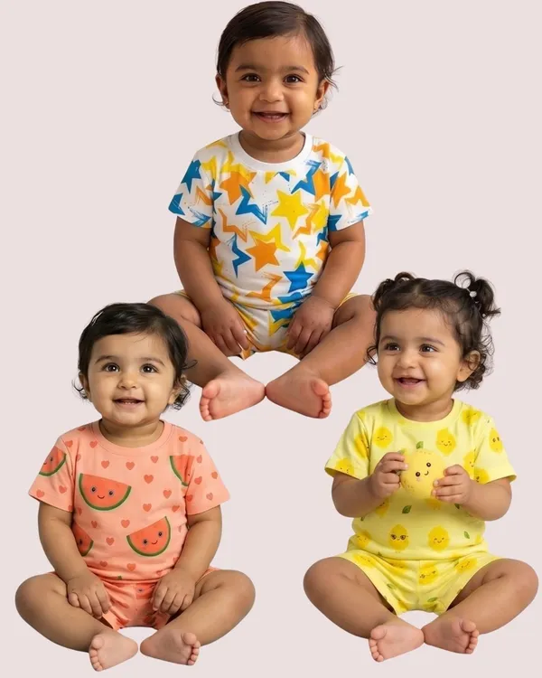 Multicolor_Cotton_Printed_Nightwear_For_Baby_Boys_And_Girls_Pack_Of_3