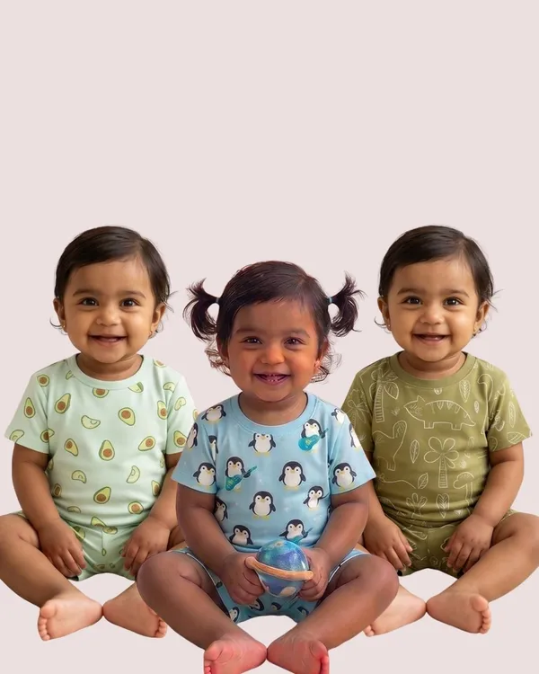 Multicolor_Cotton_Printed_Nightwear_For_Baby_Boys_And_Girls_Pack_Of_3