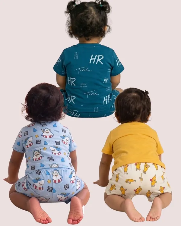 Multicolor_Cotton_Printed_Nightwear_For_Baby_Boys_And_Girls_Pack_Of_3