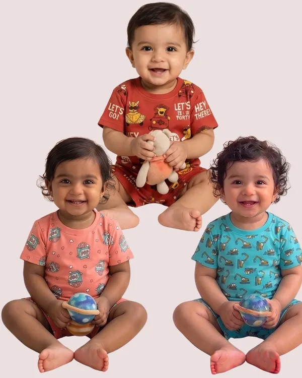 Multicolor_Cotton_Printed_Nightwear_For_Baby_Boys_And_Girls_Pack_Of_3