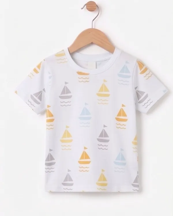 White_Cotton_Relaxed_Fit_Printed_Nightwear_For_Baby_Boys/Girls