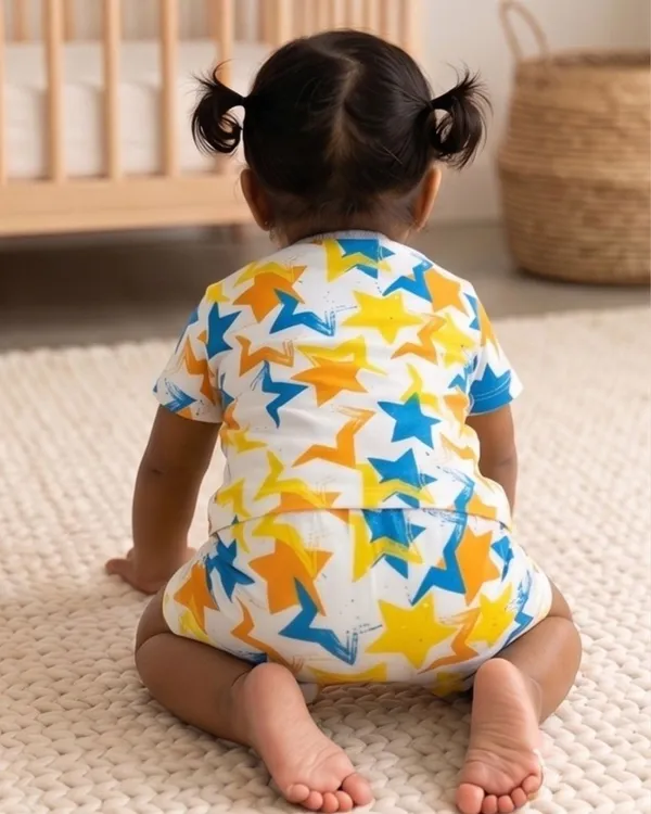 White_Cotton_Relaxed_Fit_Printed_Nightwear_For_Baby_Boys/Girls