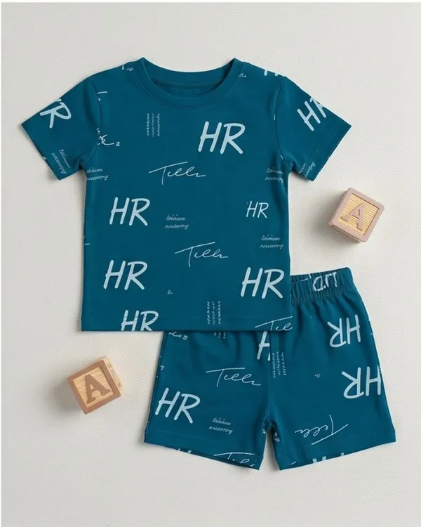 Dark_Blue_Cotton_Relaxed_Fit_Printed_Nightwear_For_Baby_Boys/Girls