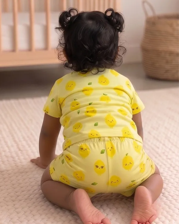 Yellow_Cotton_Relaxed_Fit_Printed_Nightwear_For_Baby_Boys/Girls