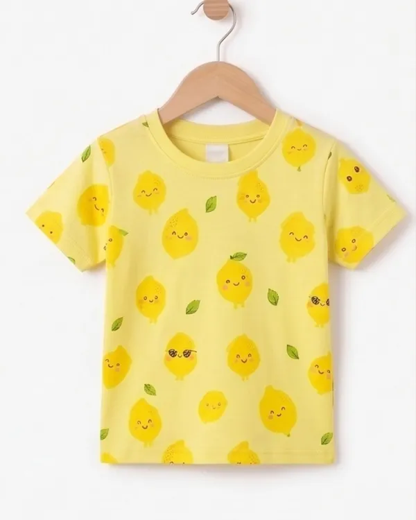 Yellow_Cotton_Relaxed_Fit_Printed_Nightwear_For_Baby_Boys/Girls