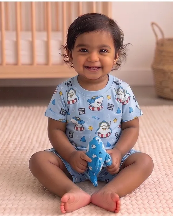 Blue_Cotton_Relaxed_Fit_Printed_Nightwear_For_Baby_Boys/Girls