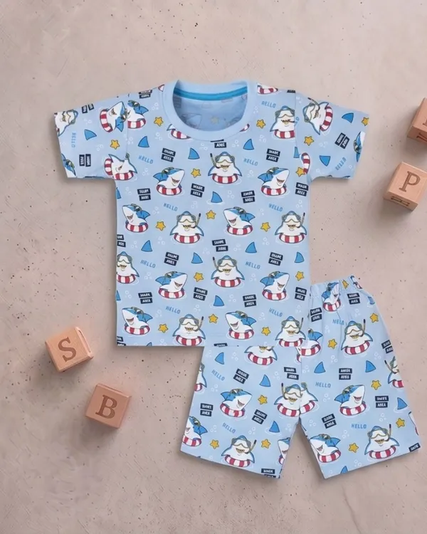 Blue_Cotton_Printed_Nightwear_For_Baby_Boys_And_Girls