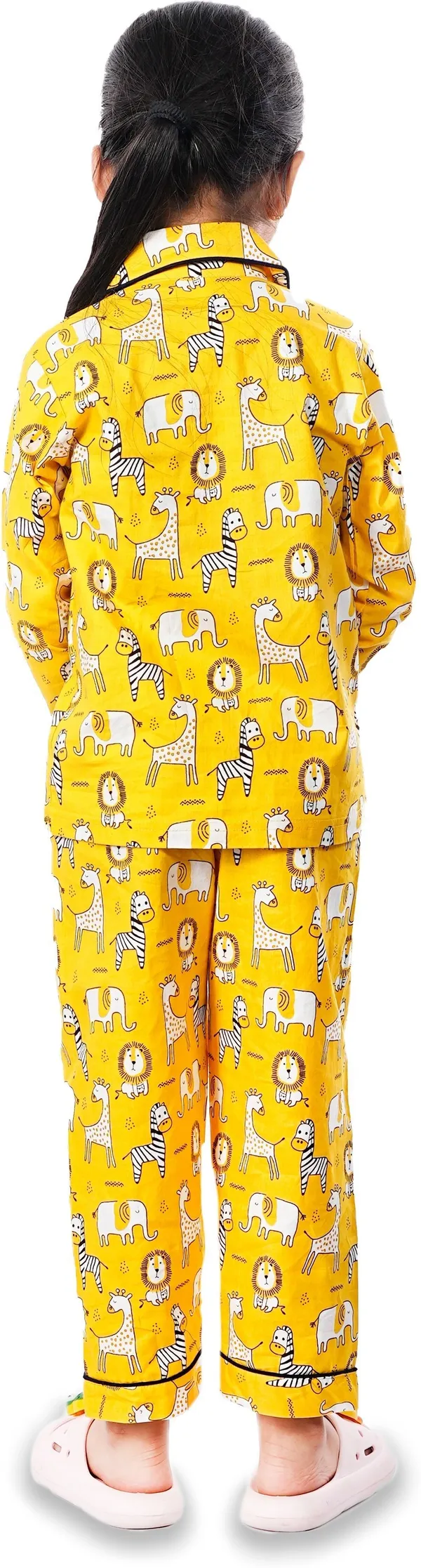 Yellow_Cotton_Printed_Nightwear_For_Girls