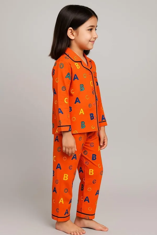 Orange_Cotton_Printed_Nightwear_For_Girls