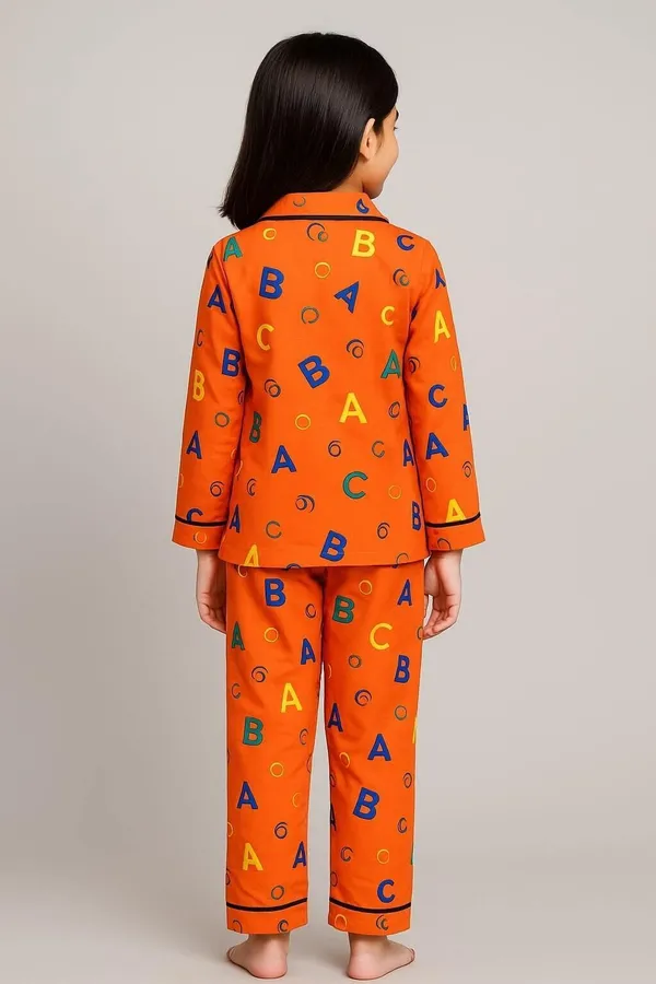 Orange_Cotton_Printed_Nightwear_For_Girls
