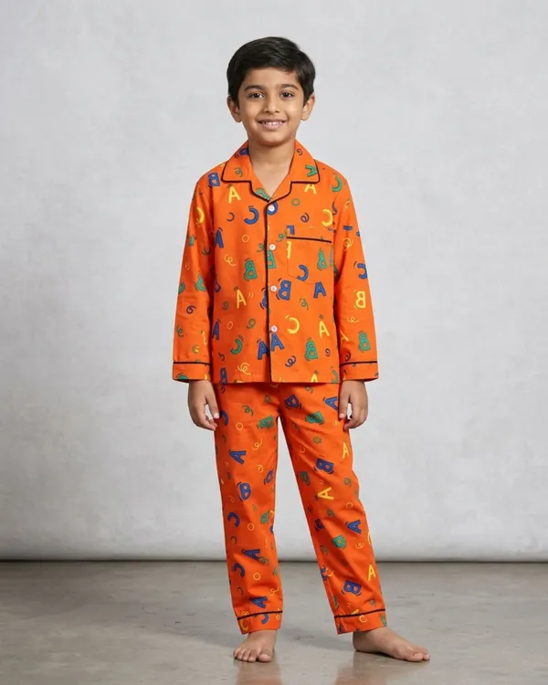 Orange_Cotton_Relaxed_Fit_Printed_Nightwear_For_Boys