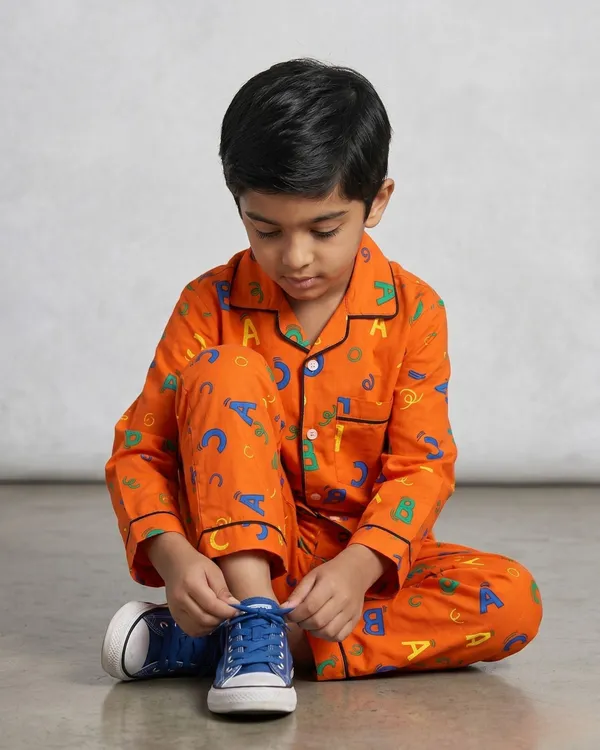 Orange_Cotton_Relaxed_Fit_Printed_Nightwear_For_Boys