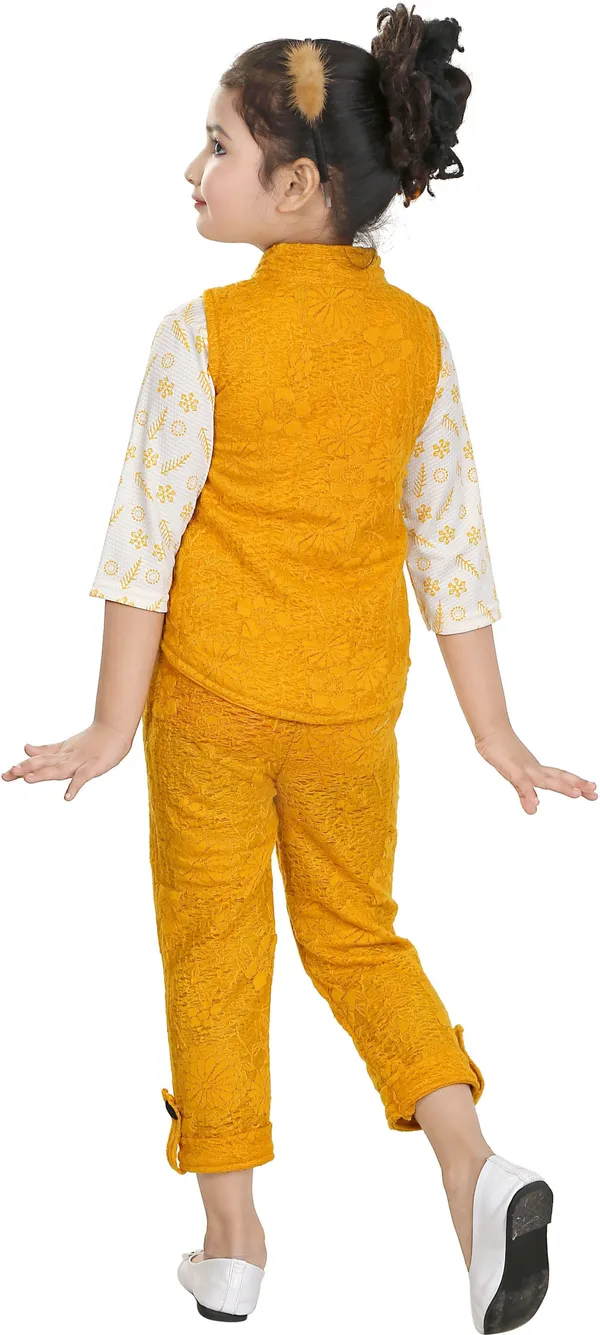 Yellow_Cotton_Solid_Top_Pant_Set_For_Girls