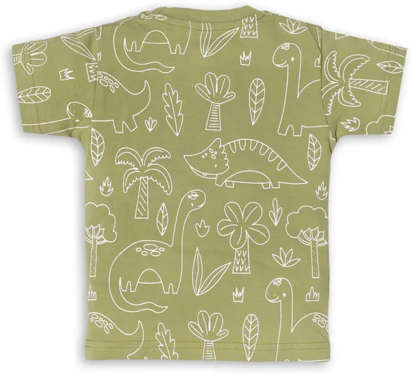 Green_Cotton_Printed_T-Shirt_Shorts_Set_For_Baby_Boys/Girls
