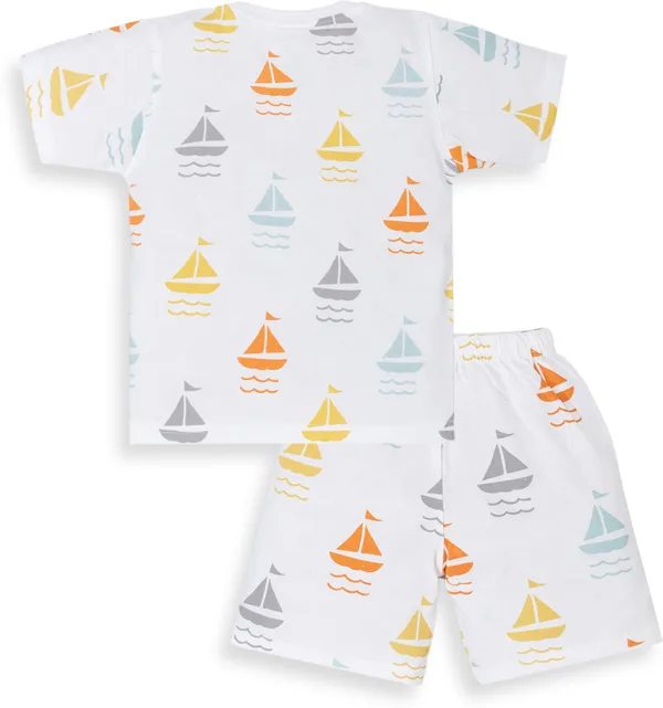 White_Cotton_Printed_Shirt_Shorts_Set_For_Baby_Boys_&_Girls