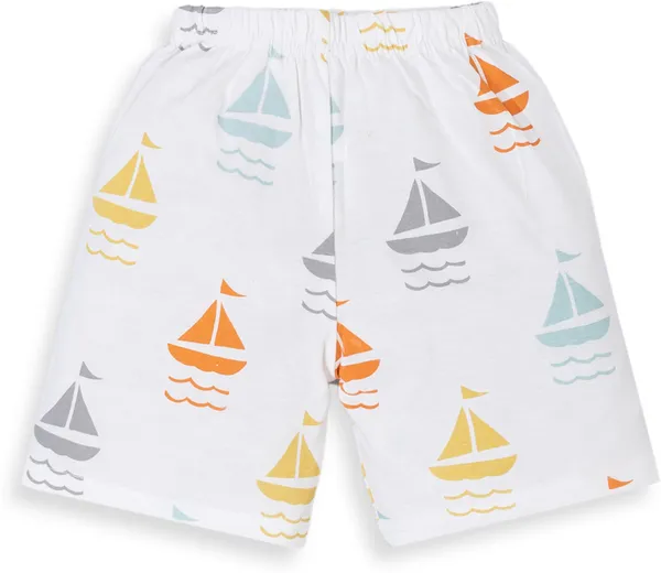 White_Cotton_Printed_Shirt_Shorts_Set_For_Baby_Boys_&_Girls