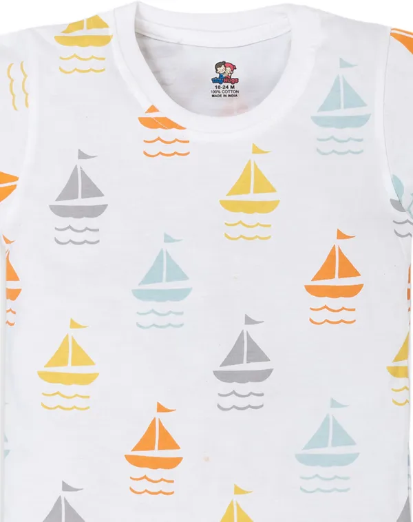 White_Cotton_Printed_Shirt_Shorts_Set_For_Baby_Boys_&_Girls