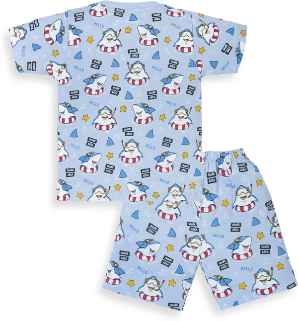 Blue_Cotton_Printed_T-Shirt_Shorts_Set_For_Baby_Boys
