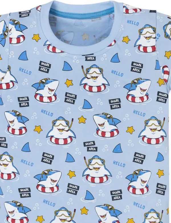 Blue_Cotton_Printed_T-Shirt_Shorts_Set_For_Baby_Boys