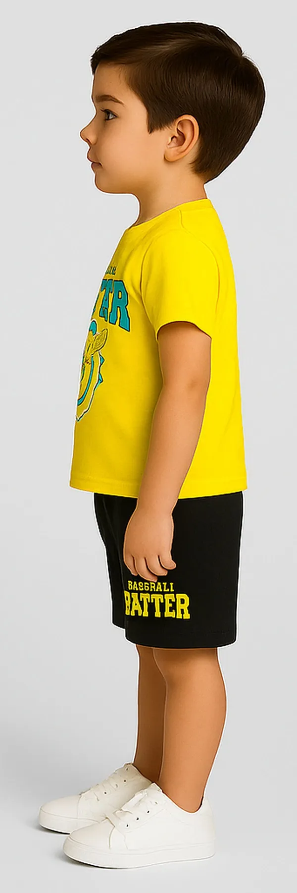 Yellow_Cotton_Casual_T-Shirt_Shorts_Set_For_Baby_Boys/Girls_Pack_Of_2