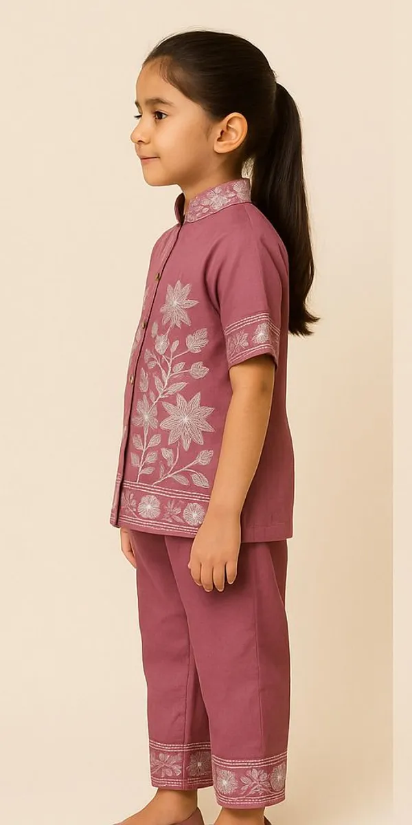 Pink_Cotton_Embroidered_Ethnic_Kurta_Pant_Set_For_Girls