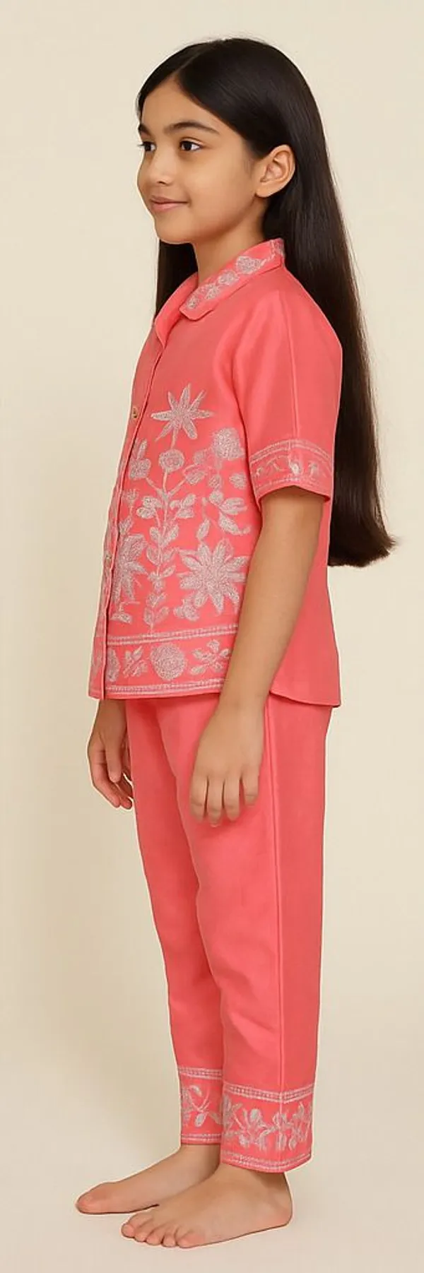 Pink_Cotton_Embroidered_Kurta_Pant_For_Girls
