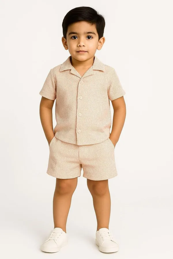 Orange_Cotton_Shirt_Shorts_Coord_Set_For_Boys
