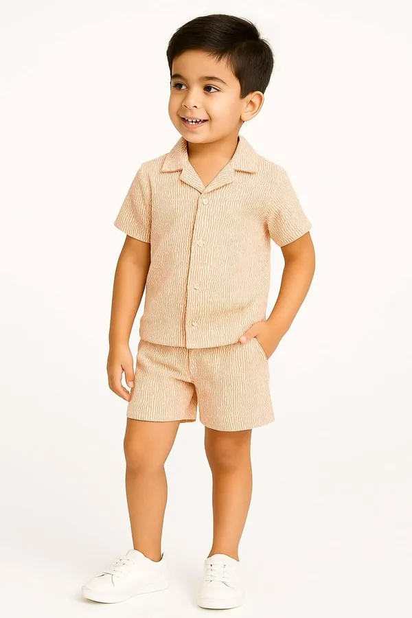 Orange_Cotton_Shirt_Shorts_Coord_Set_For_Boys