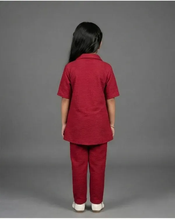Maroon_Cotton_Casual_Co-Ord_Top_Pant_Set_For_Girls