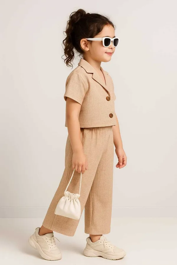 Beige_Cotton_Casual_Shirt_Pant_Set_For_Girls