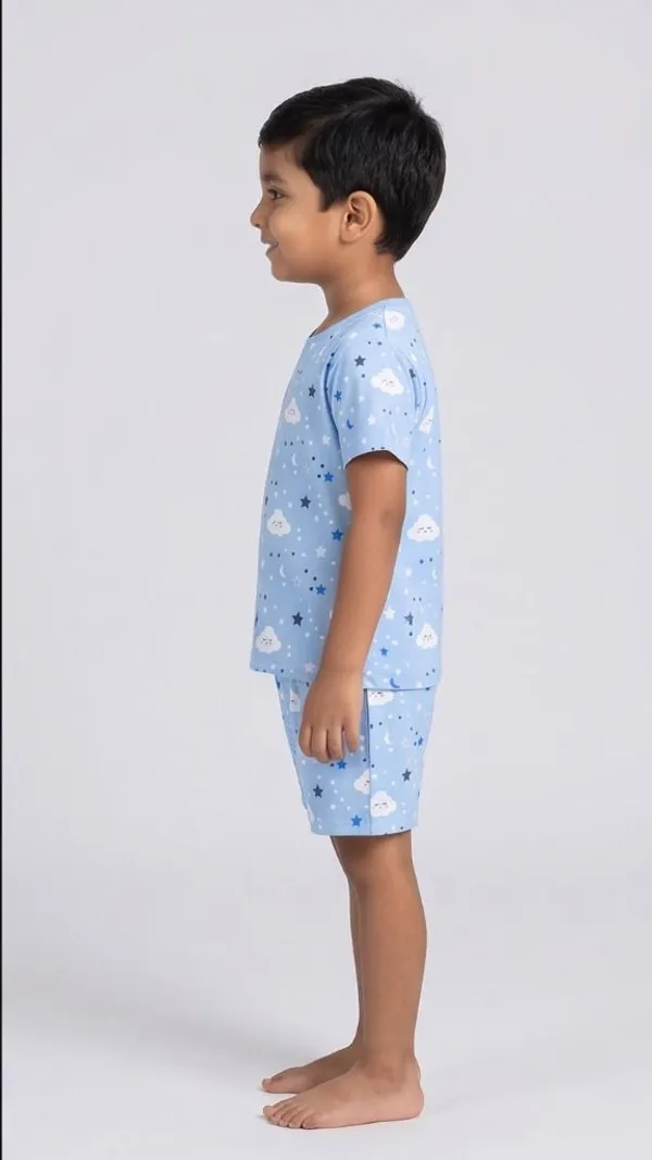 Blue_Cotton_Casual_T-Shirt_Shorts_Set_For_Boys_Pack_Of_2