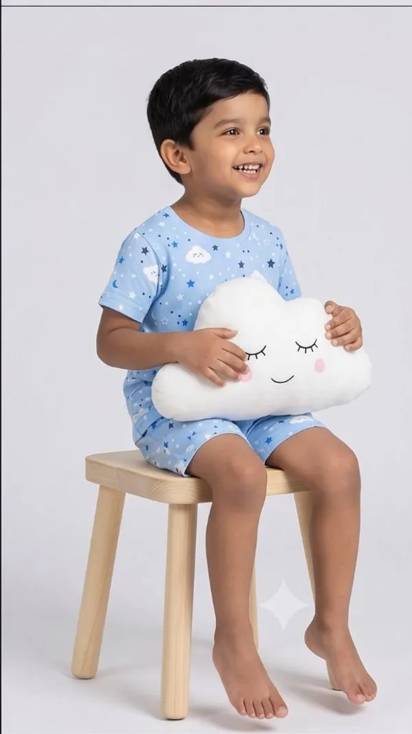 Blue_Cotton_Casual_T-Shirt_Shorts_Set_For_Boys_Pack_Of_2