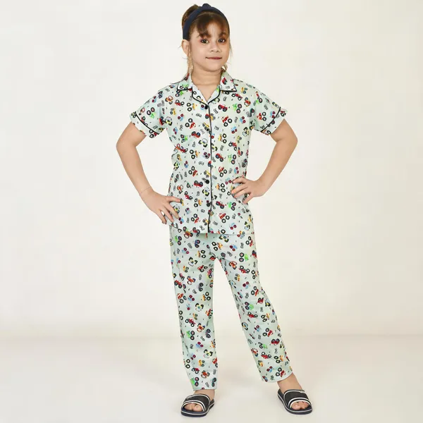 Blue_Cotton_Printed_Nightwear_For_Girls