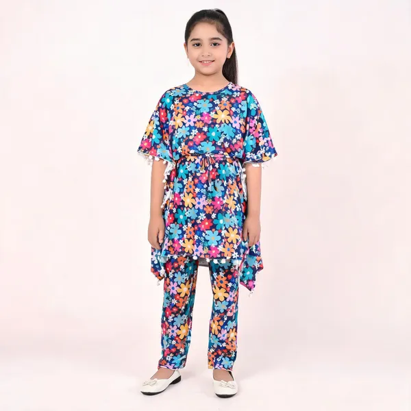 Multicolor_Cotton_Kaftan_Style_Nightwear_For_Girls