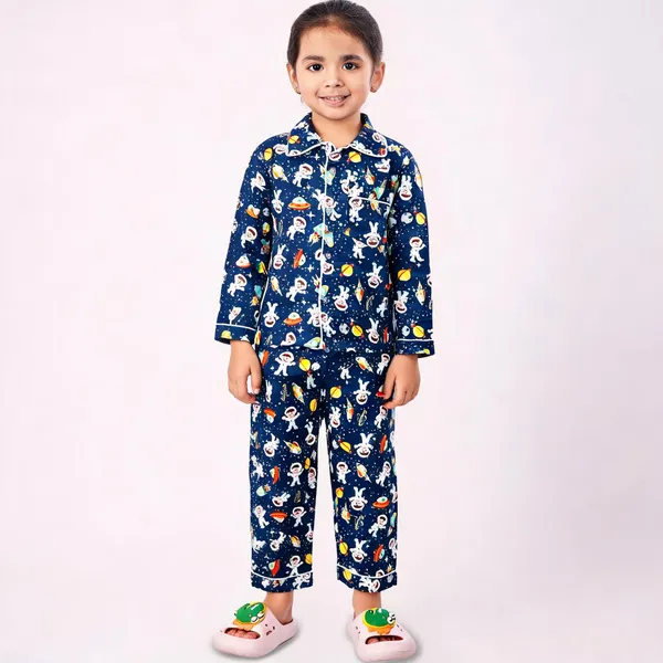 Dark_Blue_Cotton_Printed_Nightwear_For_Girls