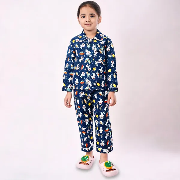Dark_Blue_Cotton_Printed_Nightwear_For_Girls